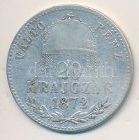 1872KB 20kr Ag "Ferenc József" T:3