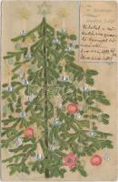 2 db RÉGI üdvözlőlap, litho lapok, egyik dombornyomott, sérült / 2 old damaged greeting cards, litho...