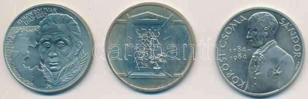 1983. 100Ft alpakka "Simon Bolivár" eredeti tokban tanúsítvánnyal + 1984. 100Ft alpakka &q...