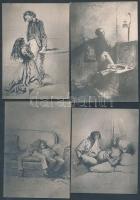 32 db pornó rajzról készült fotó körbevágva, kb. 11x7 cm körüli méretekben