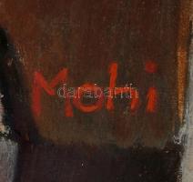 Mohy Sándor (1902-2001): Önarckép. Olaj, karton, jelzett, 45×36 cm