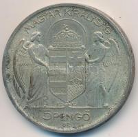 1939. 5P Ag "Horthy balra" T:2 patina 
Adamo P8.2