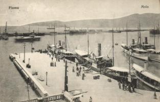 Fiume, molo / port, steamships