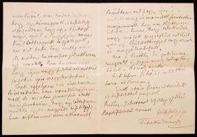 1890 Ifj Tisza Kálmán (1867-1947) levele Szél Kálmán esperesnek melyben királyi tisztelgésől és Beöt...