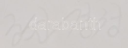 Barna porcelán váza két oldalon áttört díszítéssel, a mázon hajszálrepedésekkel, jelzett, m: 18 cm