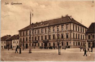 Igló, Spisská Nová Ves; Gimnázium, Dörner Gyula kereskedése, Stein Henrik kiadása / grammar school, shop (EK)