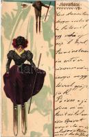 Jégvirágok VII. Kunstanstalt 'Kosmos', Raphael Kirchner, litho (EK)