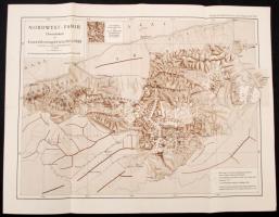 1928 A Pamir hegység expedíciós térképe / 1928 Expedition map of Pamir mountains 55x42 cm