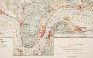 cca 1930 A Börzsöny hegység télisport térképe. 50x75 cm