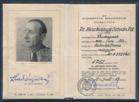 1960 Fényképes igazolvány az "Orvosok Országos Nyilvántartásá"-ba felvett orvos részére