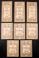 1923 10 db norvég térkép borítóval / 1923 10 vintage maps of Norway with cover.