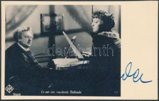 Zarah Leander(1907-1981) svéd színésznő aláírása az őt ábrázoló fotólapon / Autograph signature of Zarah Leander(1907-1981) Swedish singer and actress
