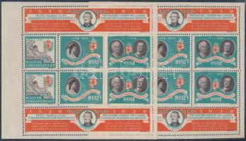 1939 2 db Magyar Vöröskereszt Egylet jubileumi segélybélyeg levélzáró kisív