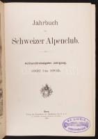 Jahrbuch des Schweizer Alpenclub 1902. Bern, 1903. Schweizer Alpenclub. Aranyozott egészvászon kötés...