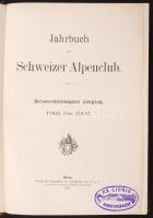 Jahrbuch des Schweizer Alpenclub 1901. Bern, 1902. Schweizer Alpenclub. Nagyon sok képpel. Aranyozot...