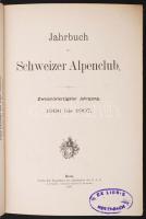 Jahrbuch des Schweizer Alpenclub 1906 Bern, 1907. Schweizer. Alpenclub. Nagyon sok képpel. Aranyozot...