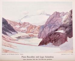 Jahrbuch des Schweizer Alpenclub 1906 Bern, 1907. Schweizer. Alpenclub. Nagyon sok képpel. Aranyozot...