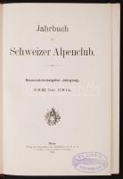 Jahrbuch des Schweizer Alpenclub 1903 Bern, 1904. Schweizer. Alpenclub. Nagyon sok képpel. Aranyozot...