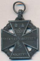 1916. "Károly - Csapatkereszt" cink kitüntetés mellszalag nélkül T:2,2- Hungary 1916. "Karl Troop Cross" zinc decoration without ribbon C:XF,VF