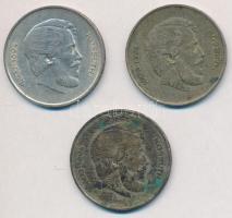 1947. 5Ft Ag "Kossuth" (3x) T:2-,3 patina