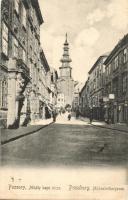 Pozsony, Mihály kapu utca, Dr. Laufer üzlet / street, shop