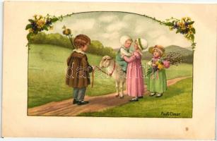 Children, August Rökl, Nr. 1323. litho s: Pauli Ebner