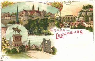 Luxembourg, Gruss aus Luxemburg, floral litho (EM)