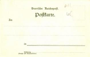 Homburg, Die Saalburg, Künstlerbund Karlsruhe, Künstlerpostkarte No. 4. Serie I / Roman castle artis...