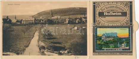 Hofheim am Taunus, Siegelmarken-Postkarten / with a set of colletible artistic stamps attached