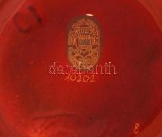 Zsolnay modern tulipán váza, eozin mázas, jelzett, hibátlan,  m:19,5 cm