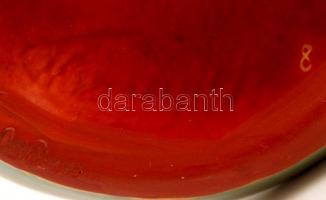 Zsolnay modern tulipán váza, eozin mázas, jelzett, hibátlan,  m:19,5 cm