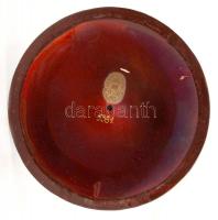 Zsolnay modern tulipán váza, eozin mázas, plasztikus díszítésekkel, jelzett, hibátlan, m:20 cm, d:6,...