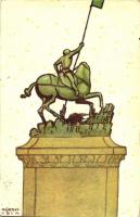 Kolozsvár, Szent György szobor; Kolozsvári Vöröskereszt kórházak javára / state, s: Kürthy (EK)