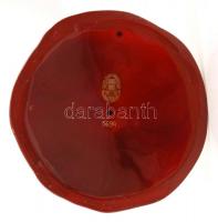 Zsolnay modern tulipán váza, eozin mázas, plasztikus díszítésekkel, jelzett, hibátlan, m:25 cm