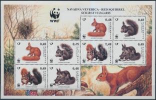2007 WWF: Európai mókus kisív Mi 640-643