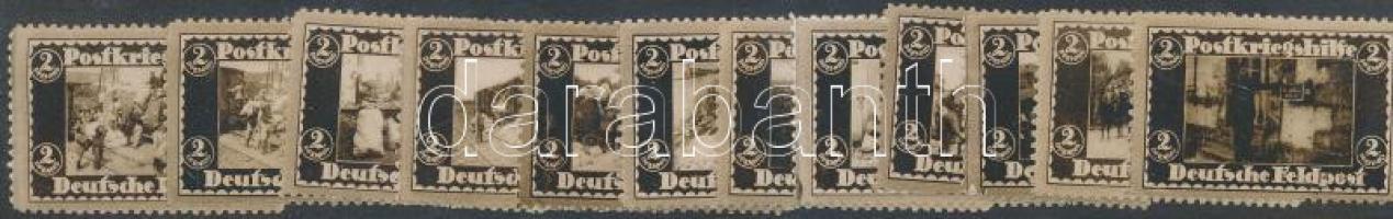 Német tábori posta 12 db levélzáró "Deutsche Feldpost"