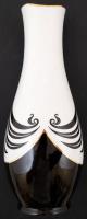 Hollóházi Jurcsák László által tervezett porcelán váza, matricás, apró kopásnyommal, jelzett, m: 31 ...