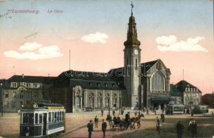 Luxembourg, Railway station, trams