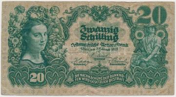 Ausztria 1928. 20Sch T:III Austria 1928. 20 Schilling C:F