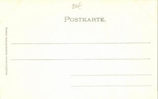 Aachen, Pontthor; Verlag & Lichtdruck von Knackstedt & Näther / Gate, floral litho frame