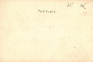 Eguisheim, Egisheim; Burg, Kunstverlag von Felix Luib / coat of arms, floral litho