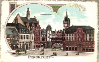 Frankfurt, Neues Rathaus / town hall, litho