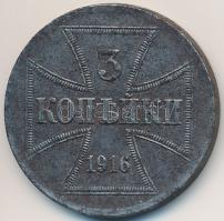 Német Birodalom / Keleti Főparancsnokság 1916A 3k Fe T:2- German Empire / German Military Commander of the East 1916A 3 Kopeks Fe C:VF