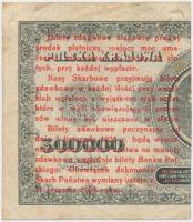 Lengyelország / Varsó 1924. 500.000Zl bankjegy felére "1gr Alkalmi jegy" felülbélyegezve T...