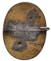 1893. "Magyarországi Munkások Rokkant- És Nyugdíj-Egylete" zománcozott / ezüstözött ovális...