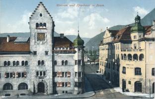 Bolzano, Bozen (Tirol) Museum und Sparkasse, Verlag John. E. Amonn / museum, bank
