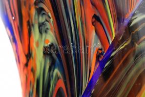 Muránoi Romano Dona váza, több rétegű, jelzés nélkül, hibátlan, m:41 cm