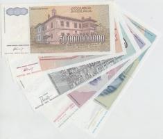 Jugoszlávia 1985-1993. 500D-500.000.000.000D (5xklf) T:I-,II
Yugoslavia 1985-1993. 500 Dinara - 500...