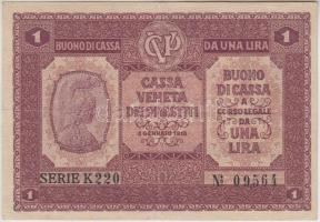 Olaszország/Velence/osztrák-magyar megszállás 1918. 1L T:restaurált Italy/Venice/Austro-Hungarian occupation 1918. 1 Lira C:restored