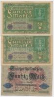 Német Birodalom 1914. 50M + 1919. 50M (2x) T:III German Empire 1914. 50 Mark + 1919. 50 Mark (2x) C:F